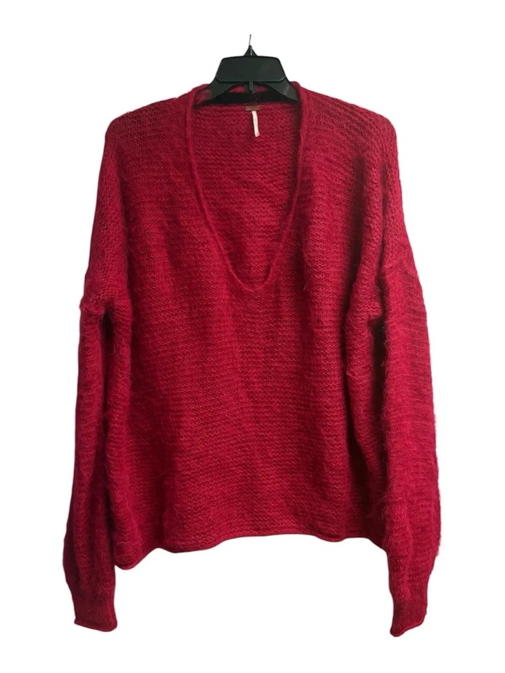 Free People Rich Raspberry Alpaca-Blend Sweater